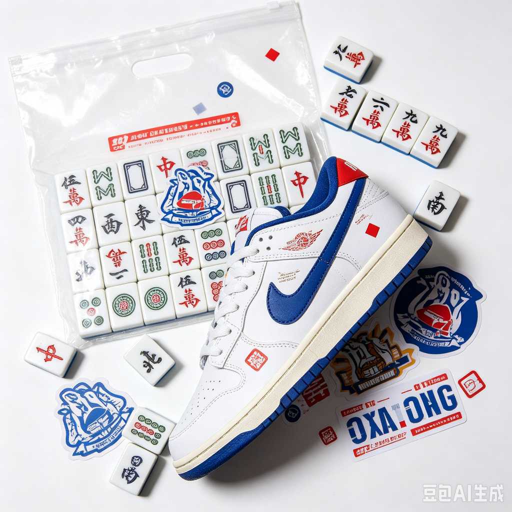 stylish text mahjong set