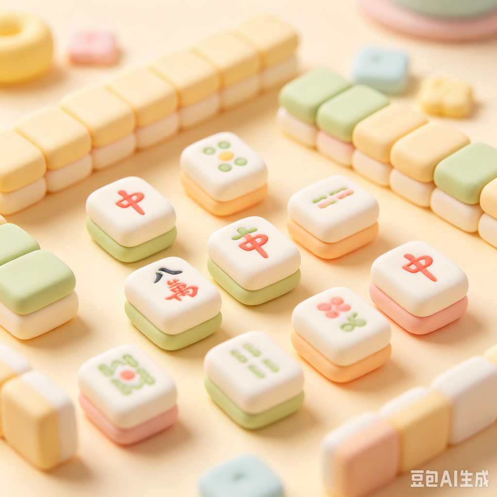 logo engrave mahjong tiles